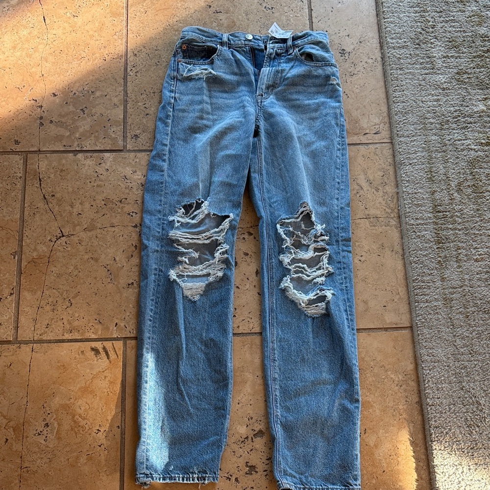 American Eagle Outfitters Baggy Straight Blue Jeans